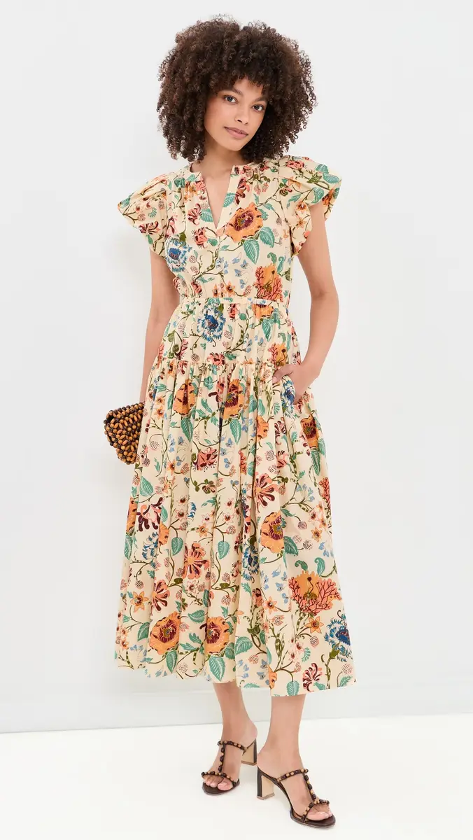 Ulla Johnson Marin Cotton Midi Dress | Thumbnail 5 Ulla Johnson Marin Cotton Midi Dress | Thumbnail 5
