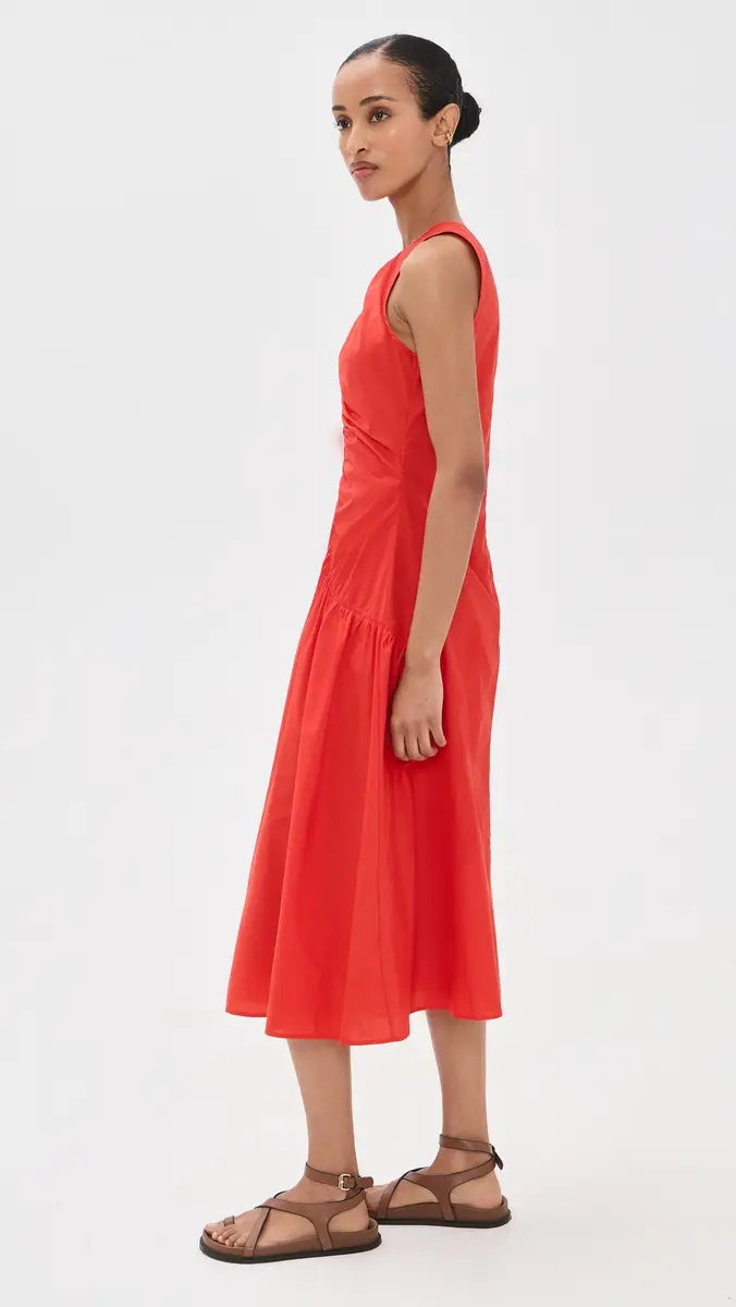 Theory Asymmetrical Ruched Tank Dress | Thumbnail 4