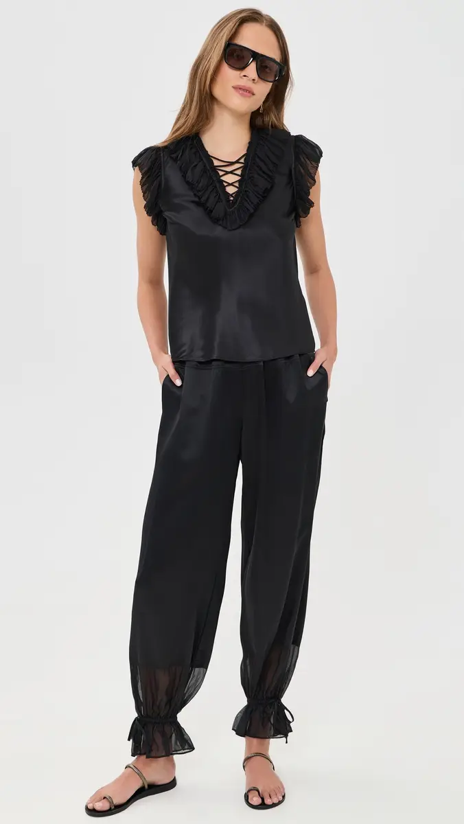 Ulla Johnson Camile Silk Cinched Pants | Thumbnail 5