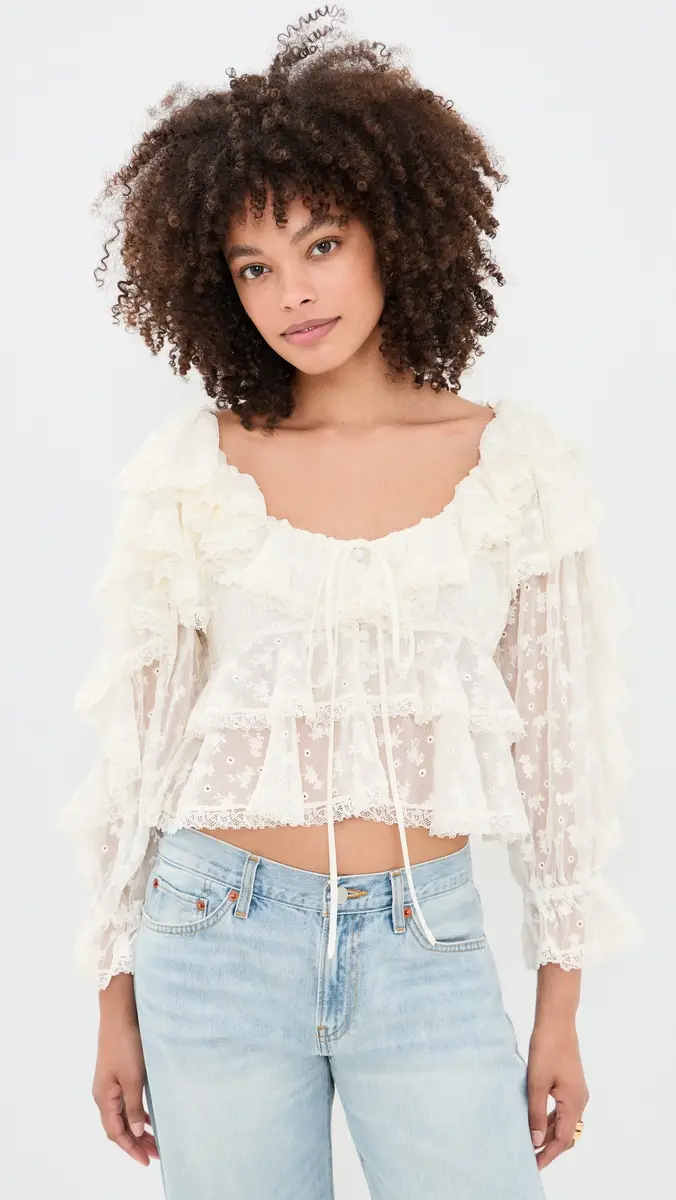 For Love & Lemons Lilou Blouse | Thumbnail 2 For Love & Lemons Lilou Blouse | Thumbnail 2