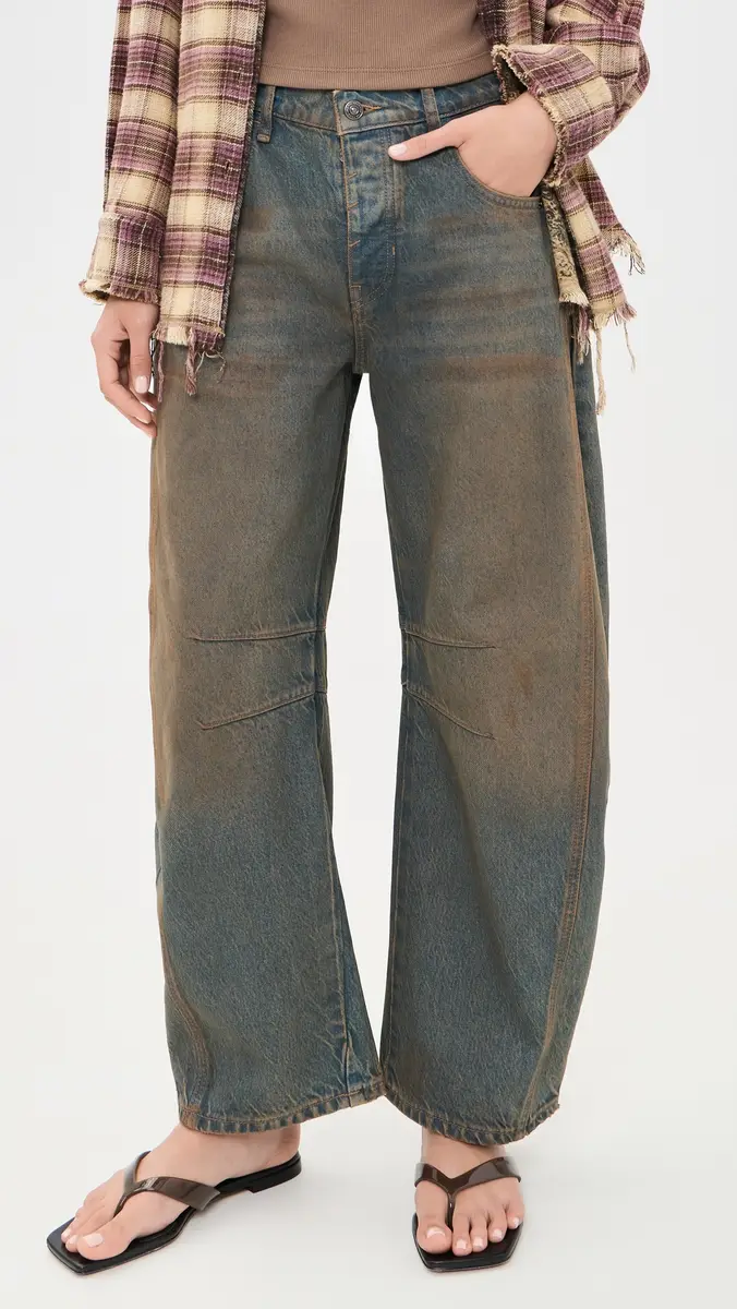 Free People Good Luck Mid Rise Barrel Jeans | Thumbnail 2 Free People Good Luck Mid Rise Barrel Jeans | Thumbnail 2