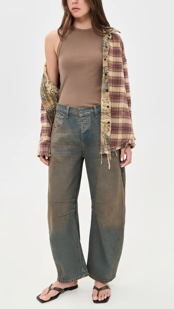 Free People Good Luck Mid Rise Barrel Jeans | Thumbnail 5 Free People Good Luck Mid Rise Barrel Jeans | Thumbnail 5