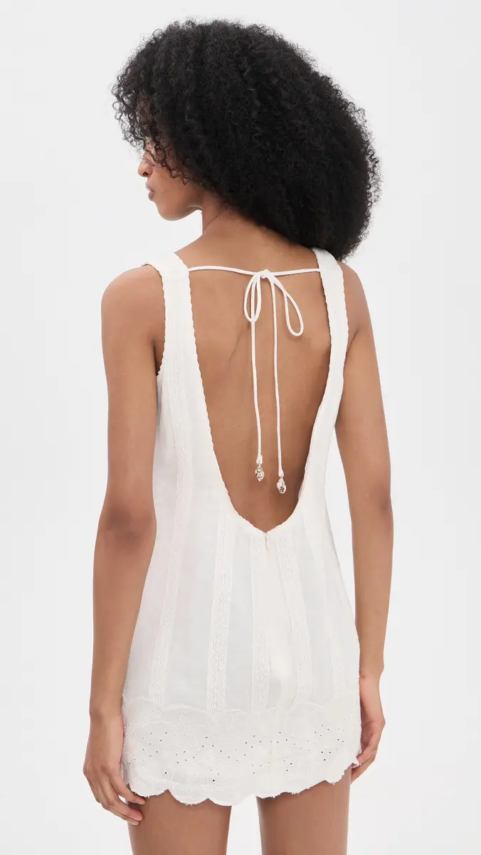 Show Me Your Mumu Ciao Linen Mini Dress | Thumbnail 3 Show Me Your Mumu Ciao Linen Mini Dress | Thumbnail 3