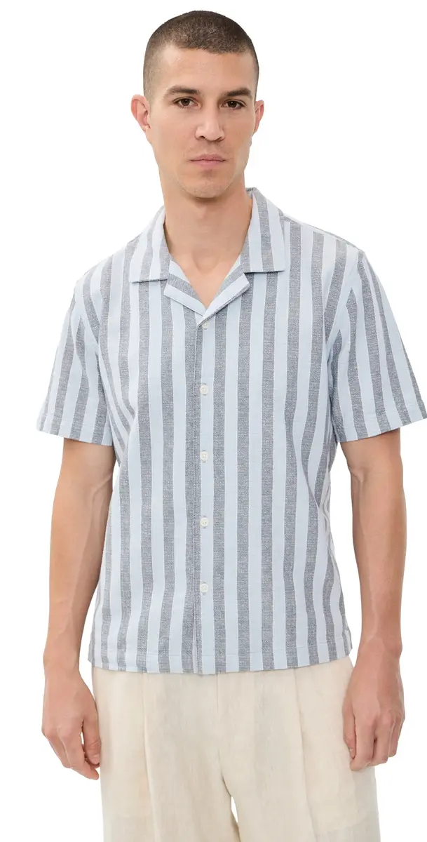 RAILS Fielder Shirt Blue Jay tripe | Image 1 RAILS Fielder Shirt Blue Jay tripe | Image 1