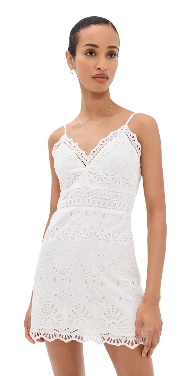 LoveShackFancy Peppy Dress Optic White 4 | Image 1 LoveShackFancy Peppy Dress Optic White 4 | Image 1