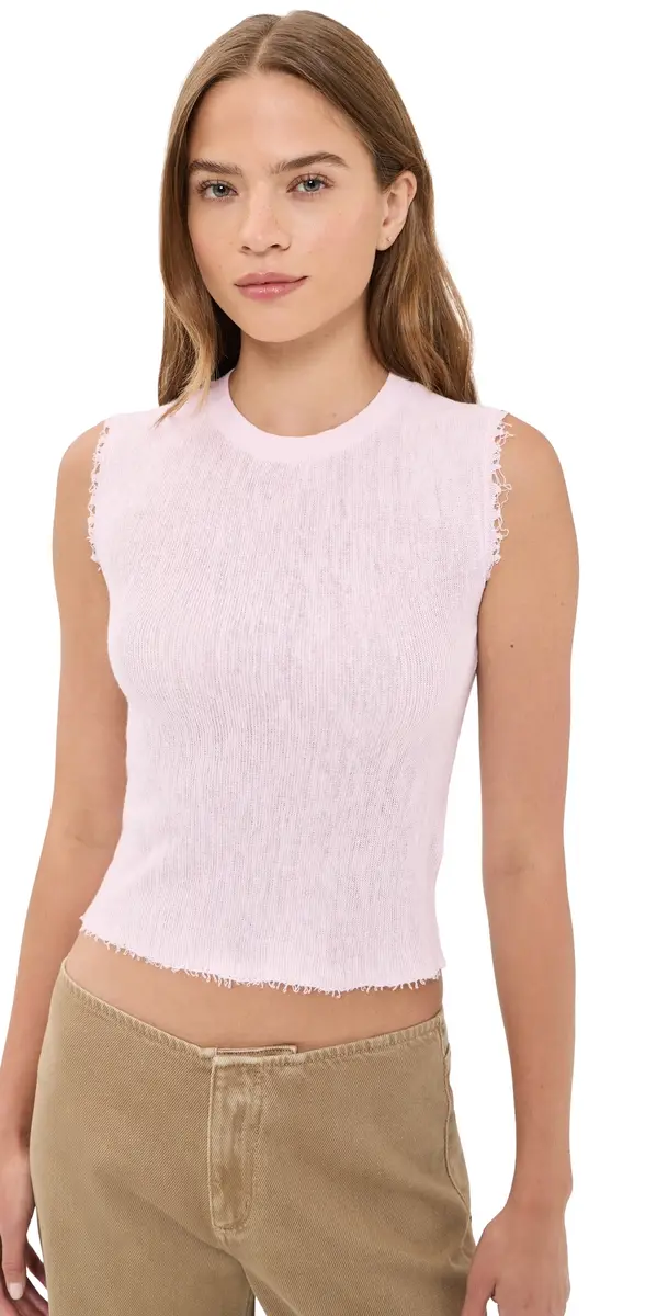 Helmut Lang Raw Edge Tank Pink M | Image 1 Helmut Lang Raw Edge Tank Pink M | Image 1