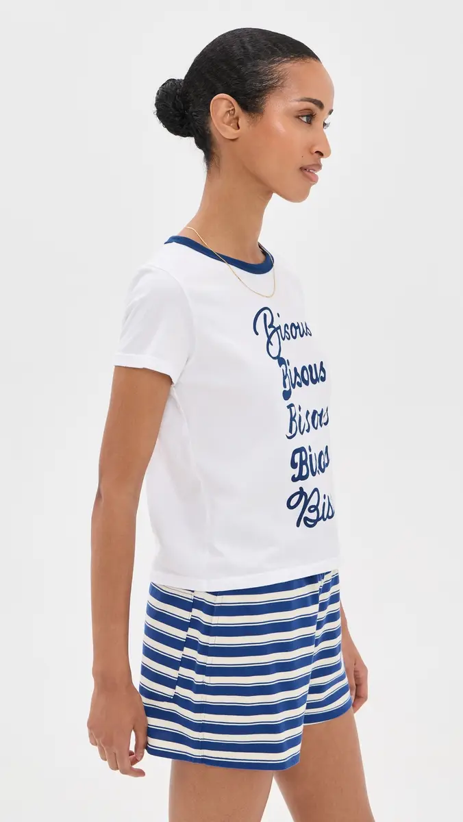 Sunny Somewhere Bisous Ringer Tee | Thumbnail 4 Sunny Somewhere Bisous Ringer Tee | Thumbnail 4