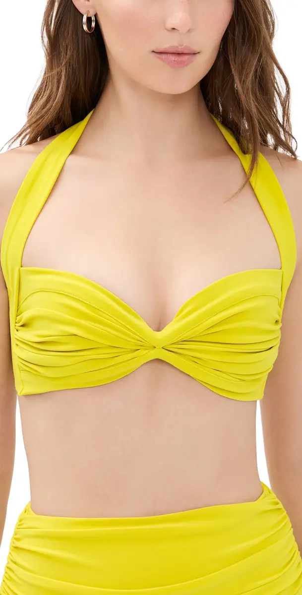 Norma Kamali Bill Bikini Top Serene Yellow M | Image 1 Norma Kamali Bill Bikini Top Serene Yellow M | Image 1