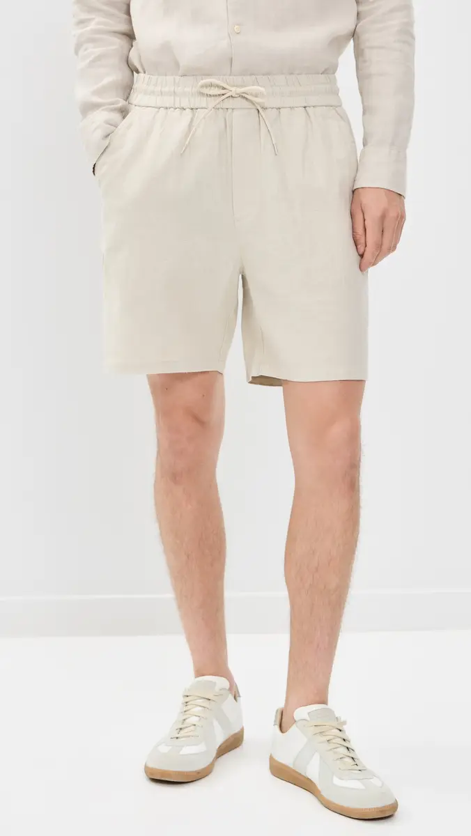 Les Deux Drawstring Linen Shorts 7 | Thumbnail 2 Les Deux Drawstring Linen Shorts 7 | Thumbnail 2