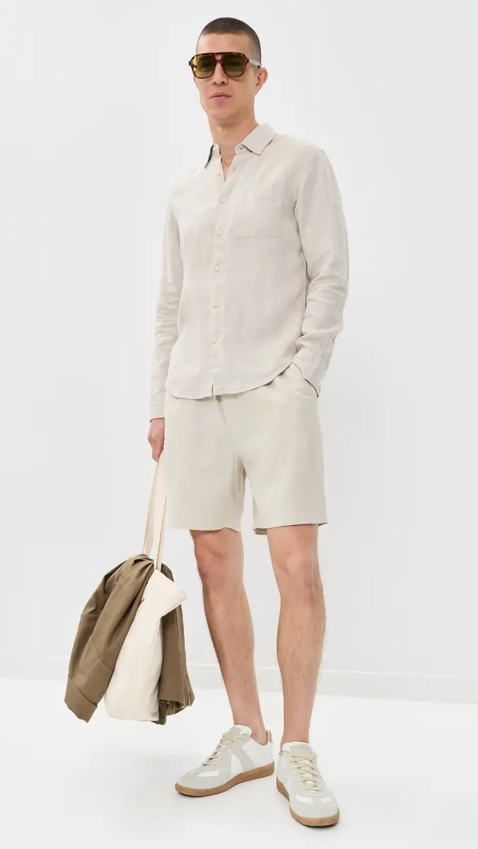 Les Deux Drawstring Linen Shorts 7 | Thumbnail 5 Les Deux Drawstring Linen Shorts 7 | Thumbnail 5
