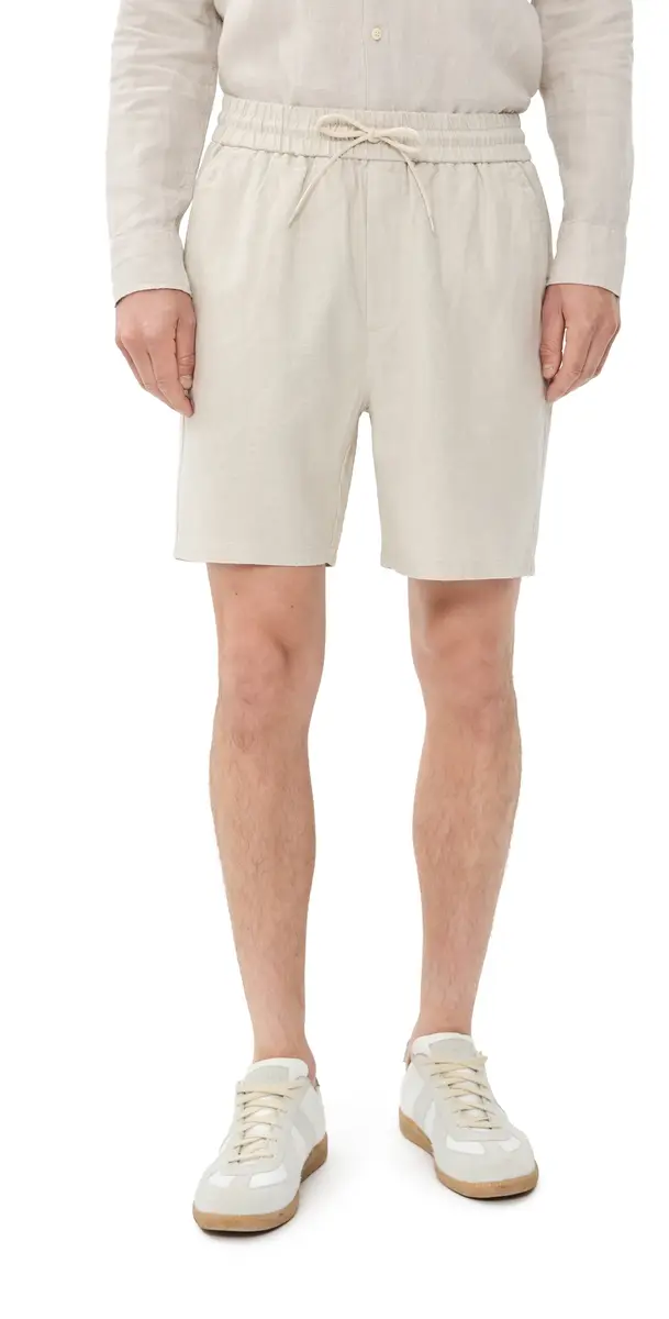 Les Deux Drawstring Linen Shorts 7 Light and | Image 1 Les Deux Drawstring Linen Shorts 7 Light and | Image 1