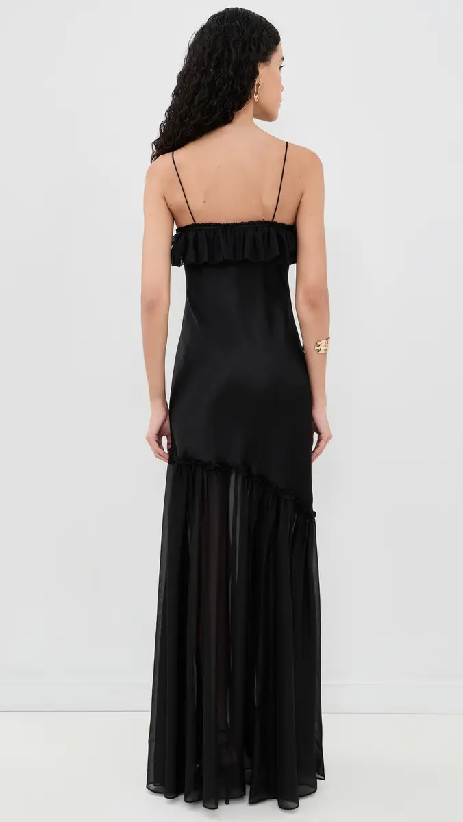Ulla Johnson Elaria Silk Gown Noir | Thumbnail 3