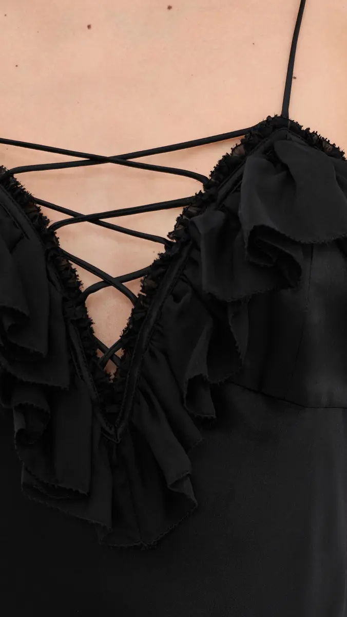 Ulla Johnson Elaria Silk Gown Noir | Thumbnail 6