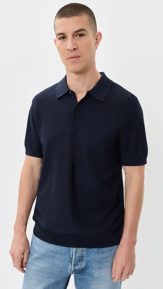 Theory Polo In Silk Cotton Nocturne | Thumbnail 2 Theory Polo In Silk Cotton Nocturne | Thumbnail 2