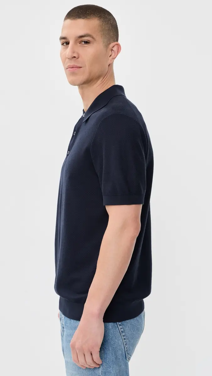 Theory Polo In Silk Cotton Nocturne | Thumbnail 4 Theory Polo In Silk Cotton Nocturne | Thumbnail 4