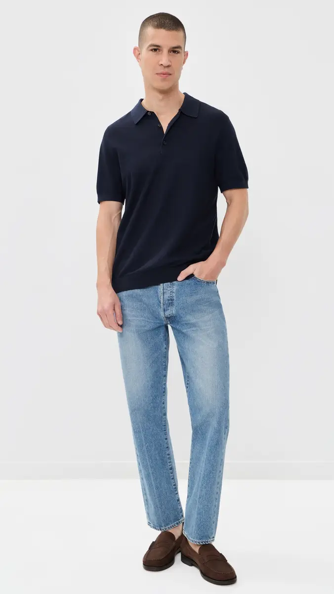 Theory Polo In Silk Cotton Nocturne | Thumbnail 5 Theory Polo In Silk Cotton Nocturne | Thumbnail 5