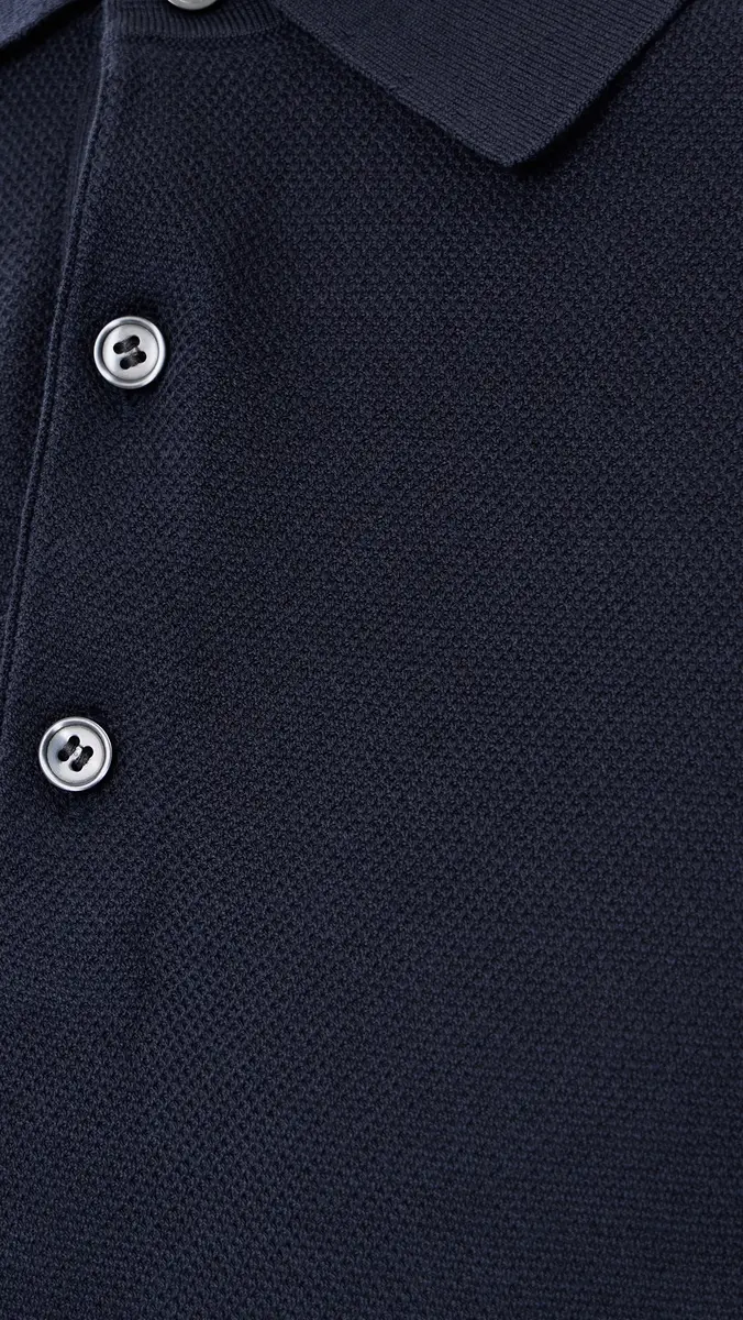 Theory Polo In Silk Cotton Nocturne | Thumbnail 6 Theory Polo In Silk Cotton Nocturne | Thumbnail 6