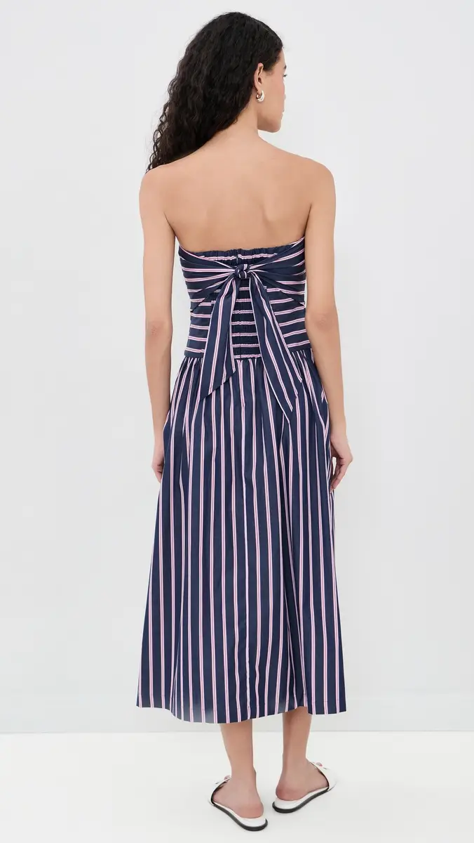 Madewell Strapless Ruched Midi Dress | Thumbnail 3 Madewell Strapless Ruched Midi Dress | Thumbnail 3