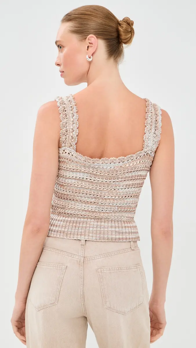Veronica Beard Selwyn Knit Tank Beige Multi | Thumbnail 3 Veronica Beard Selwyn Knit Tank Beige Multi | Thumbnail 3