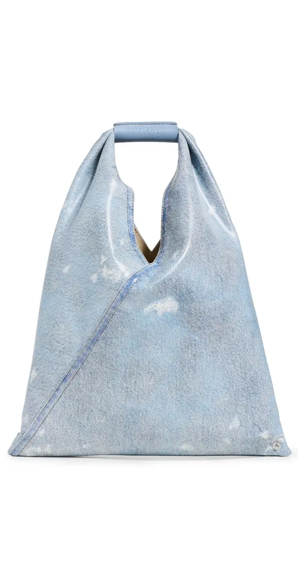MM6 Maison Margiela Small Japanese Handbag Bleached Denim One Size | Image 1 MM6 Maison Margiela Small Japanese Handbag Bleached Denim One Size | Image 1