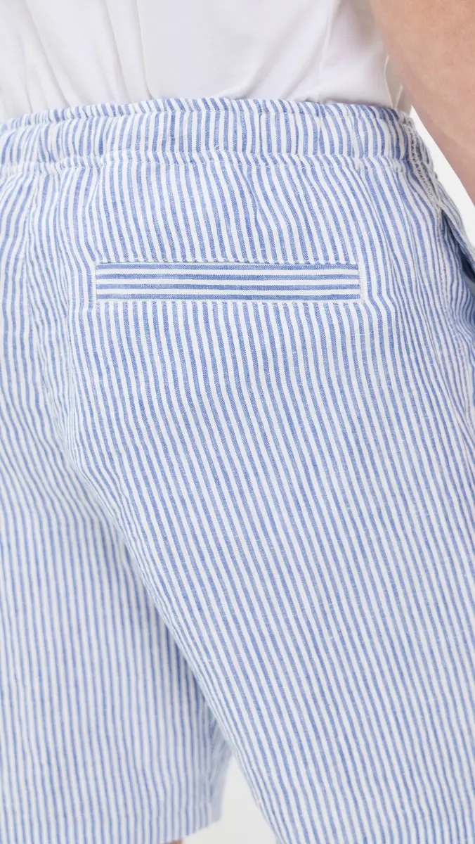 Orlebar Brown Alex Fine Hemp Stripe Shorts 7.5 | Thumbnail 6