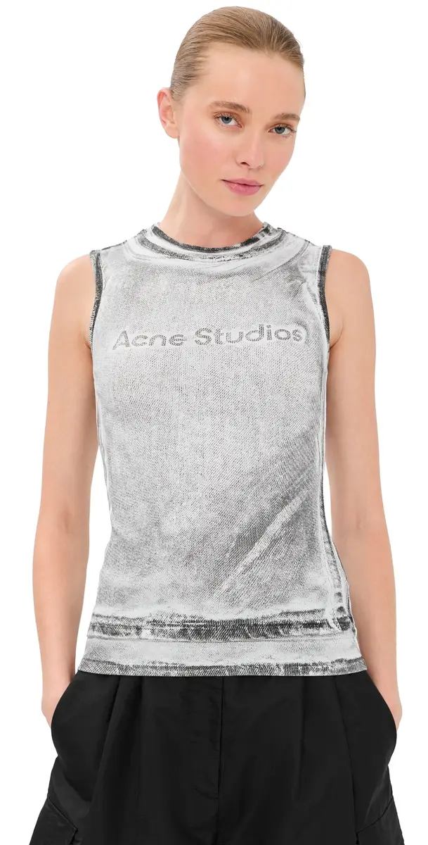 Acne Studios Elgie Tank Top Black/White L | Image 1 Acne Studios Elgie Tank Top Black/White L | Image 1