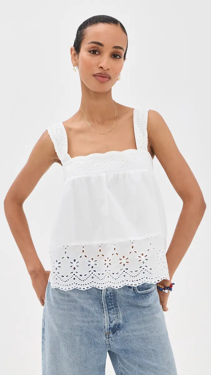 Playa Lucila Eyelet Tank | Thumbnail 2 Playa Lucila Eyelet Tank | Thumbnail 2