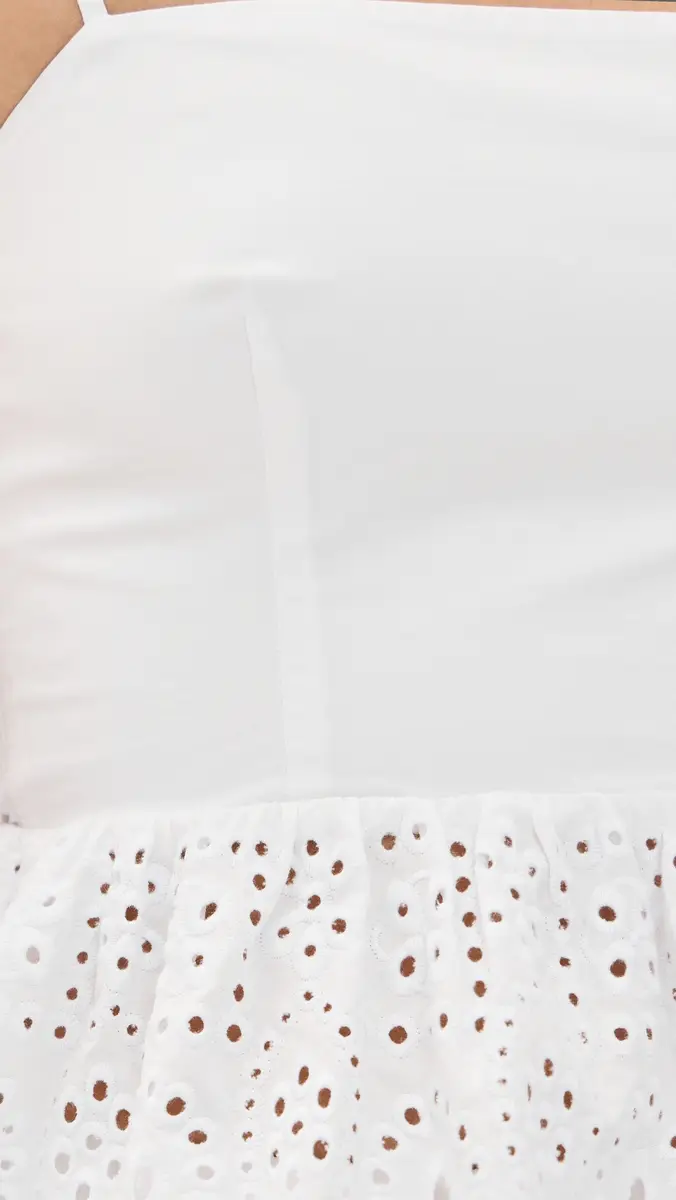 susana monaco Embroidered Poplin Peplum Top | Thumbnail 6