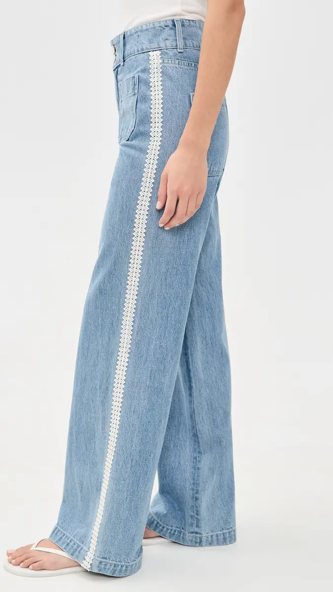 Veronica Beard Jean Taylor High Rise Wide Leg Jeans | Thumbnail 4 Veronica Beard Jean Taylor High Rise Wide Leg Jeans | Thumbnail 4