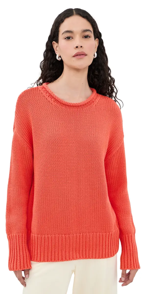 La Ligne Solid Marina Sweater Coral | Image 1 La Ligne Solid Marina Sweater Coral | Image 1