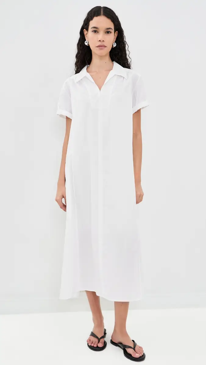 Theory Gathered Easy Polo Dress | Thumbnail 2 Theory Gathered Easy Polo Dress | Thumbnail 2