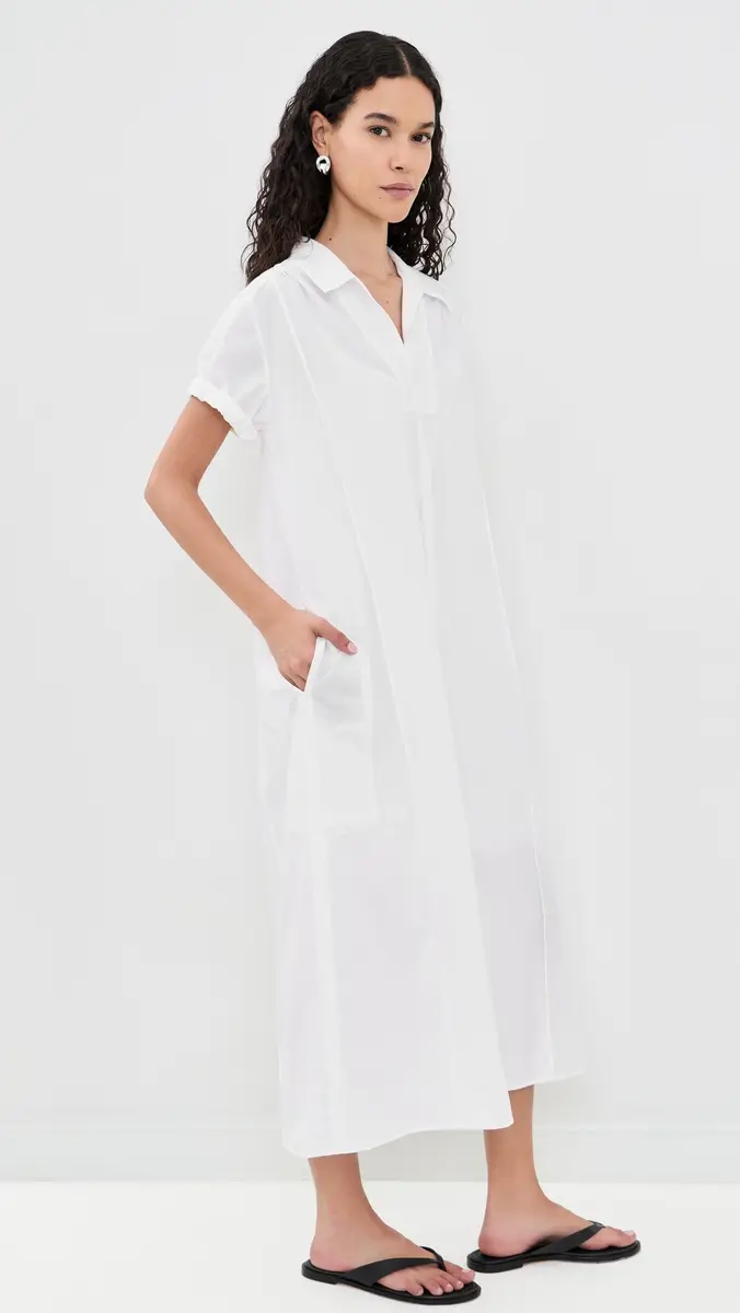 Theory Gathered Easy Polo Dress | Thumbnail 4 Theory Gathered Easy Polo Dress | Thumbnail 4