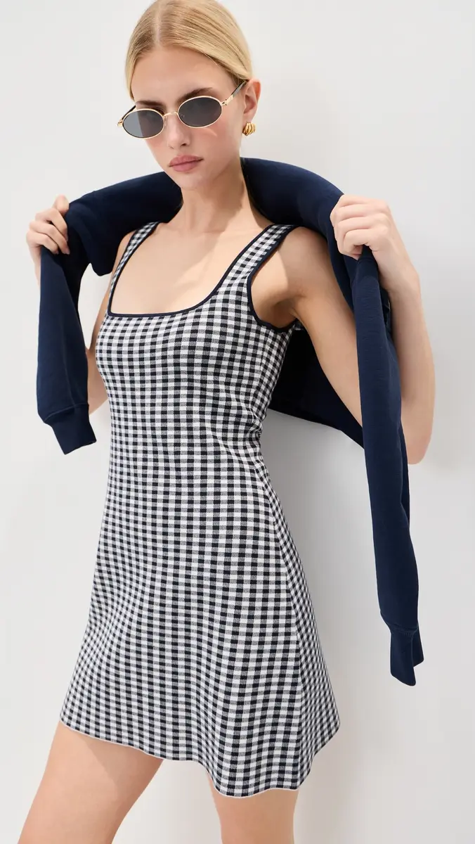 LE BOP Gingham Knit Mini Dress | Thumbnail 2