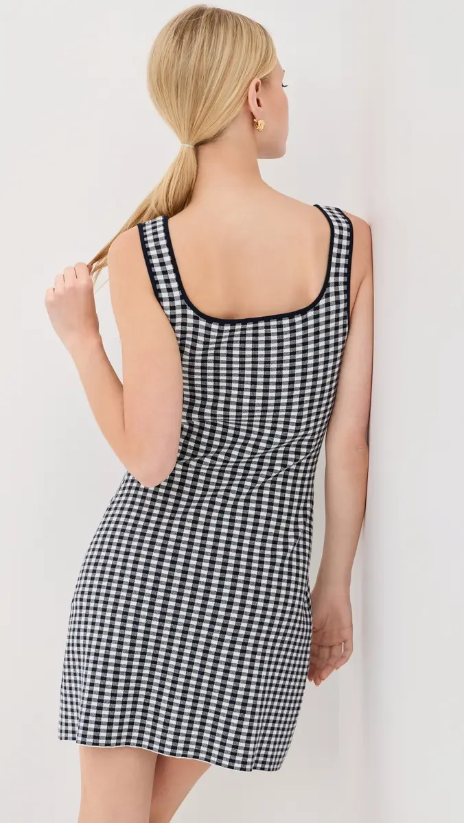 LE BOP Gingham Knit Mini Dress | Thumbnail 3