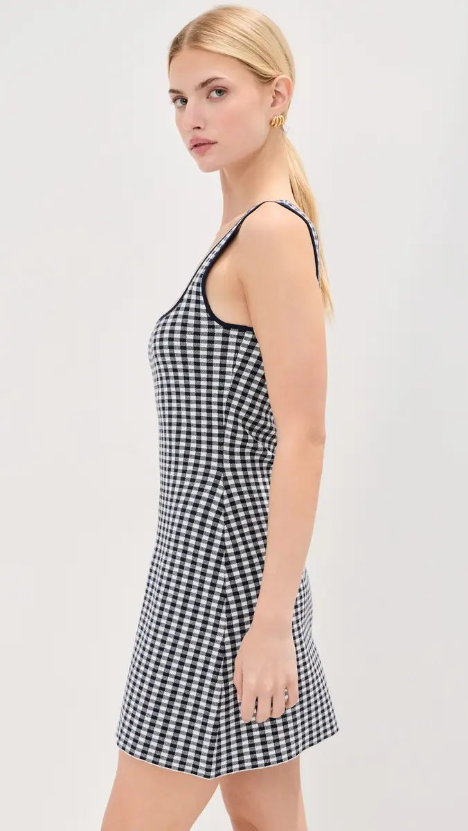 LE BOP Gingham Knit Mini Dress | Thumbnail 4