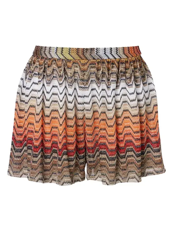 Wave lamé miniskirt