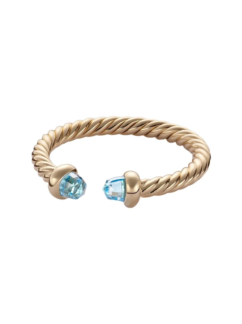 Cablespira Micro 18kt gold ring with topaz Cablespira Micro 18kt gold ring with topaz