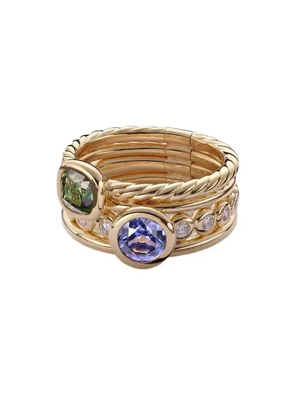 DY Mercer 18kt gold ring with gemstones DY Mercer 18kt gold ring with gemstones