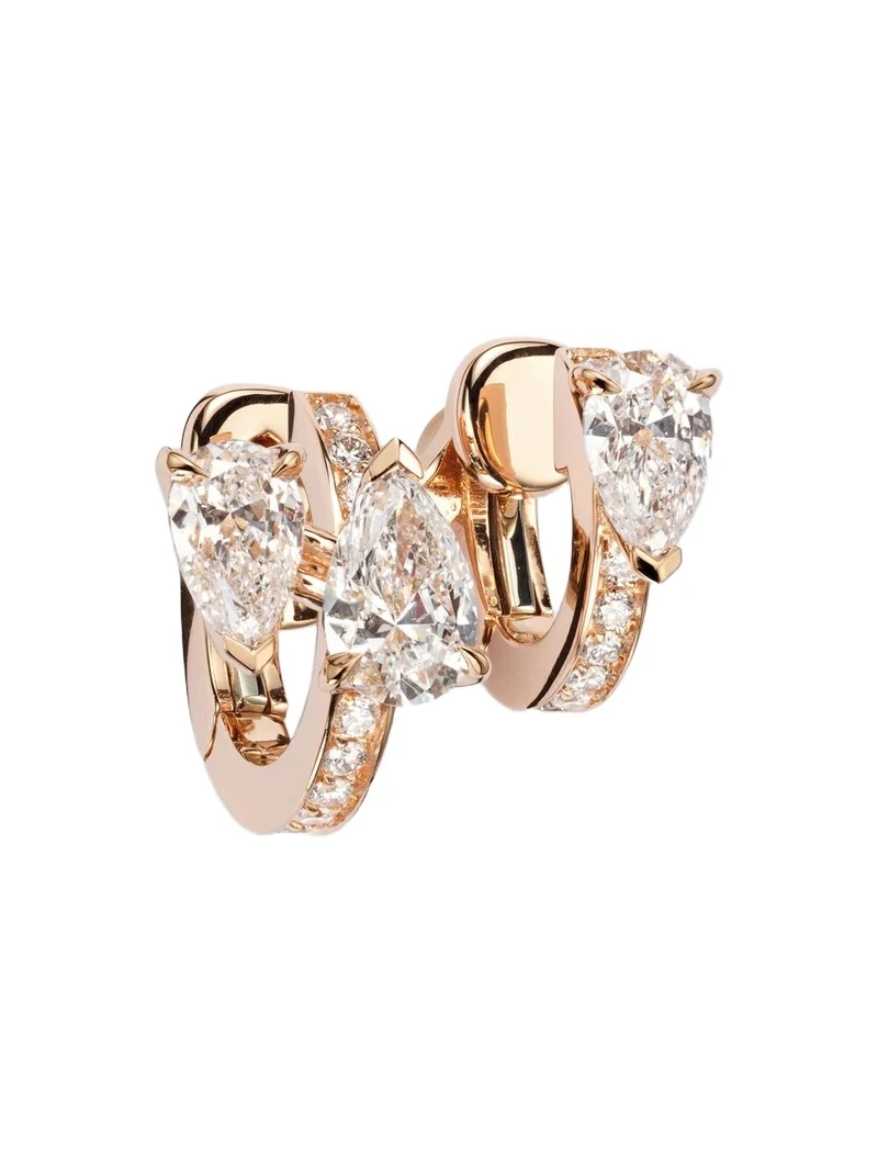 Repossi Serti Sur Vide 18kt rose gold single ear cuff with diamonds