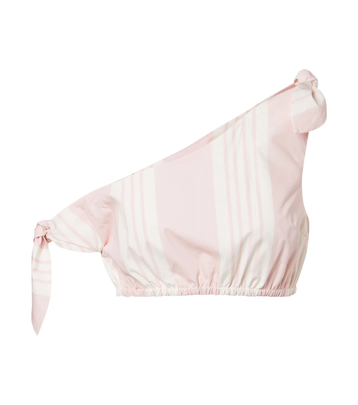 Rosie asymmetric striped cotton crop top Rosie asymmetric striped cotton crop top