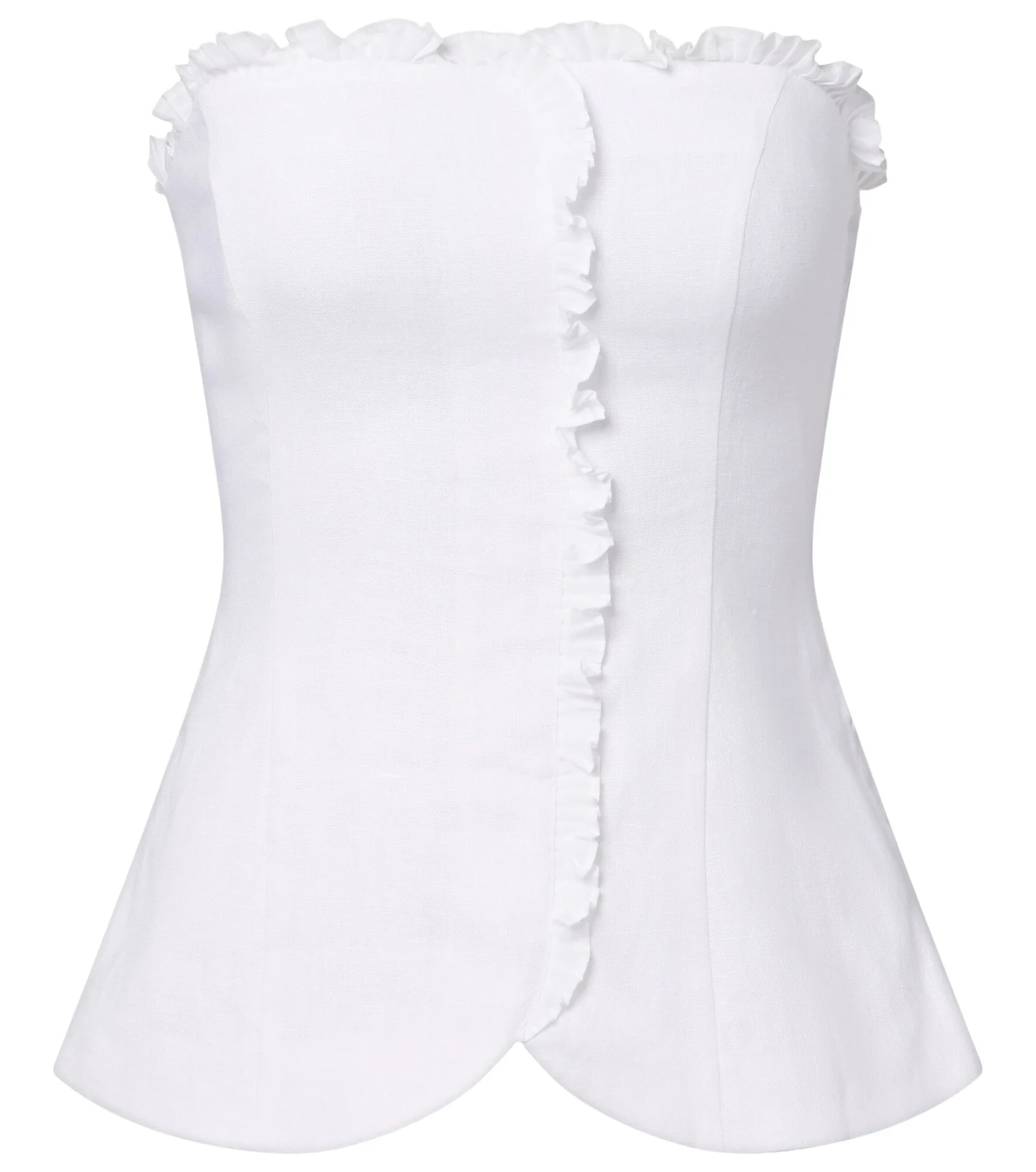 Florence ruffled linen top Florence ruffled linen top