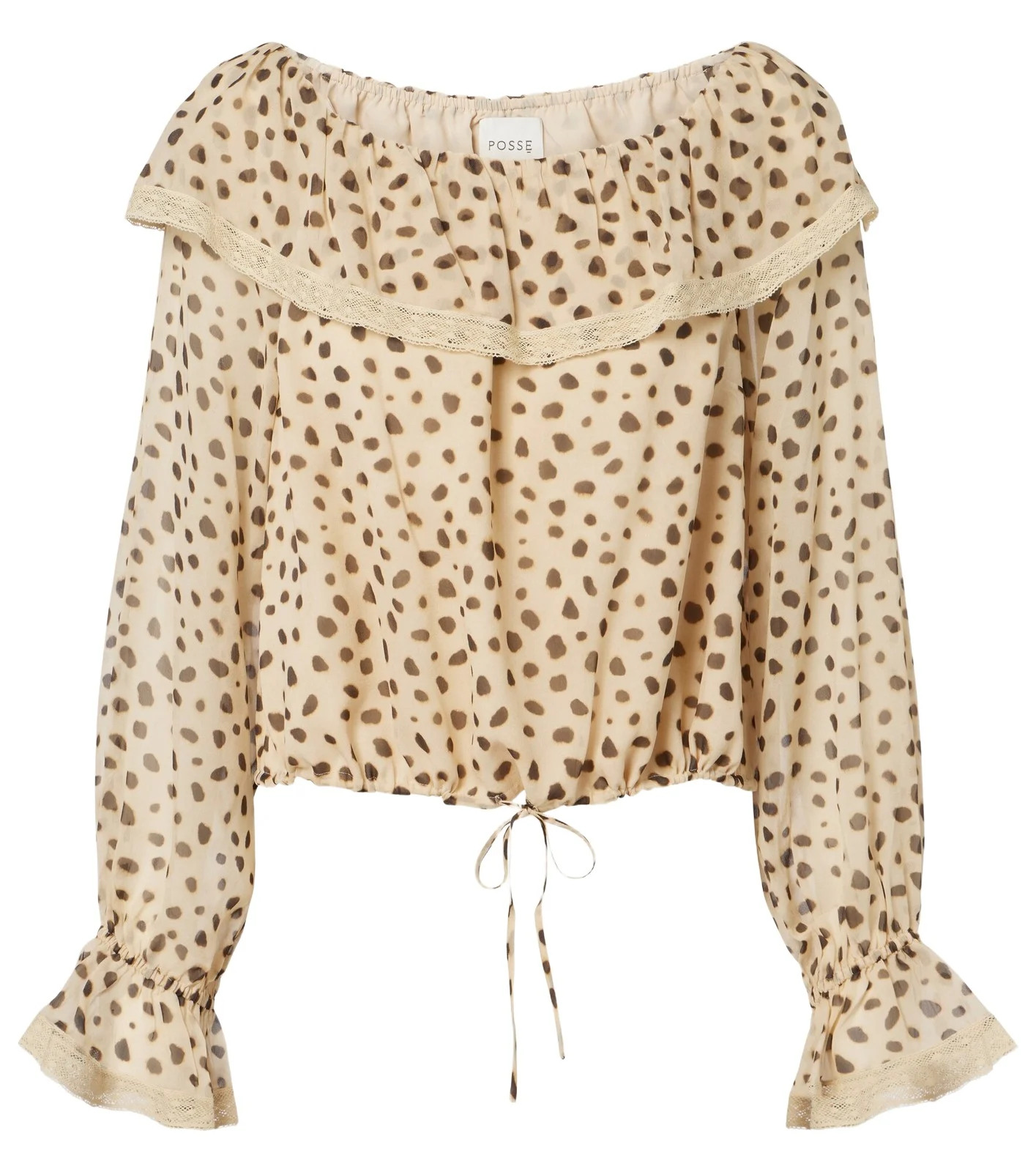 Posse Priscilla leopard-print silk blouse