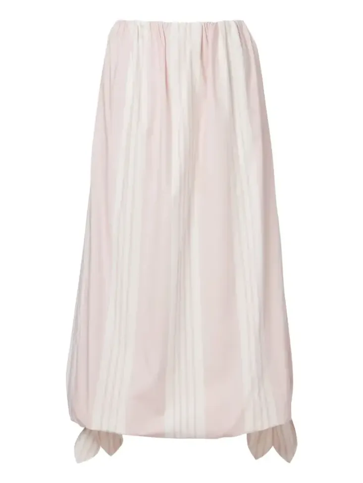 Rosie striped cotton midi skirt Rosie striped cotton midi skirt