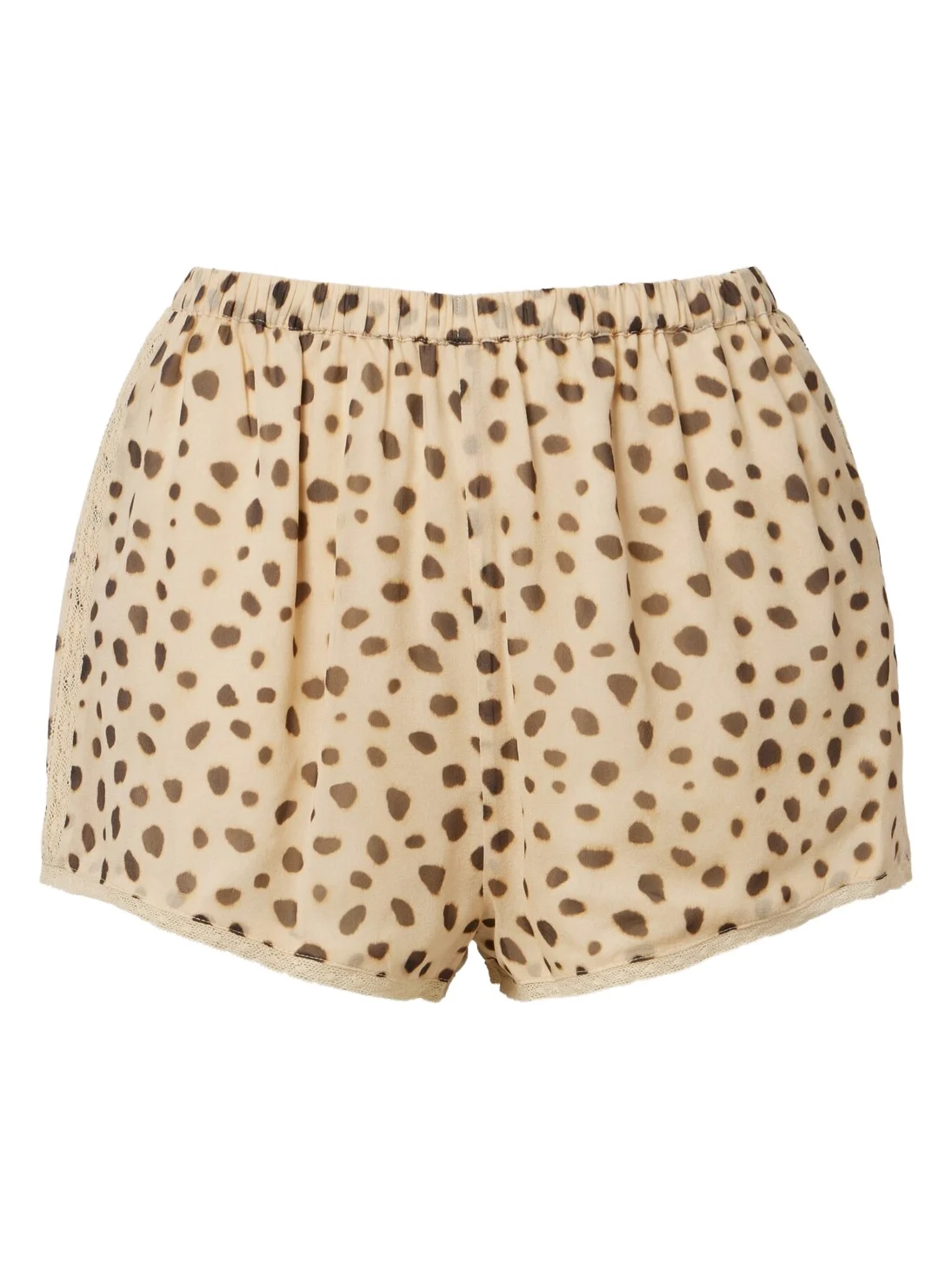 Posse Priscilla leopard-print silk shorts