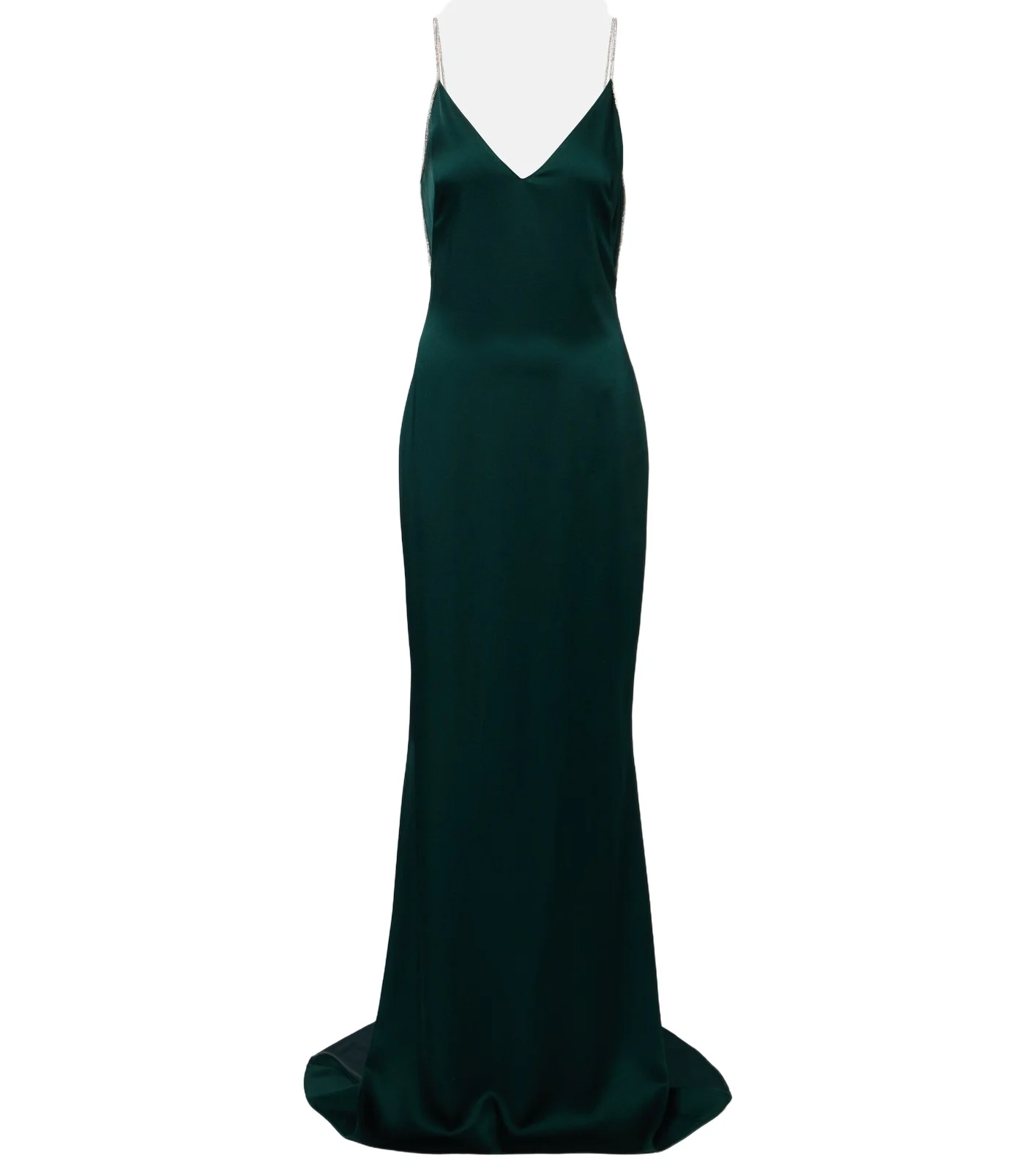 Crystal-embellished satin slip dress Crystal-embellished satin slip dress