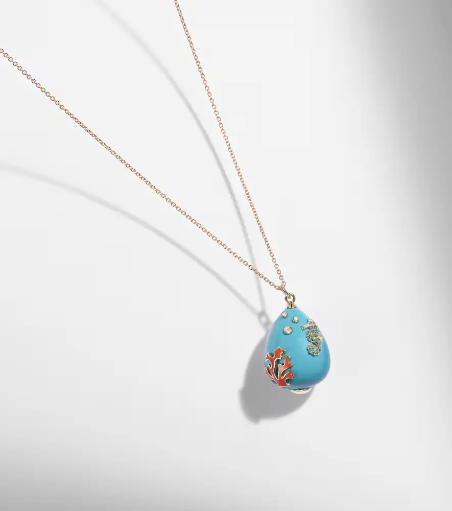 Yvonne Léon L'océan 9kt gold necklace with gemstones | Thumbnail 6 Yvonne Léon L'océan 9kt gold necklace with gemstones | Thumbnail 6