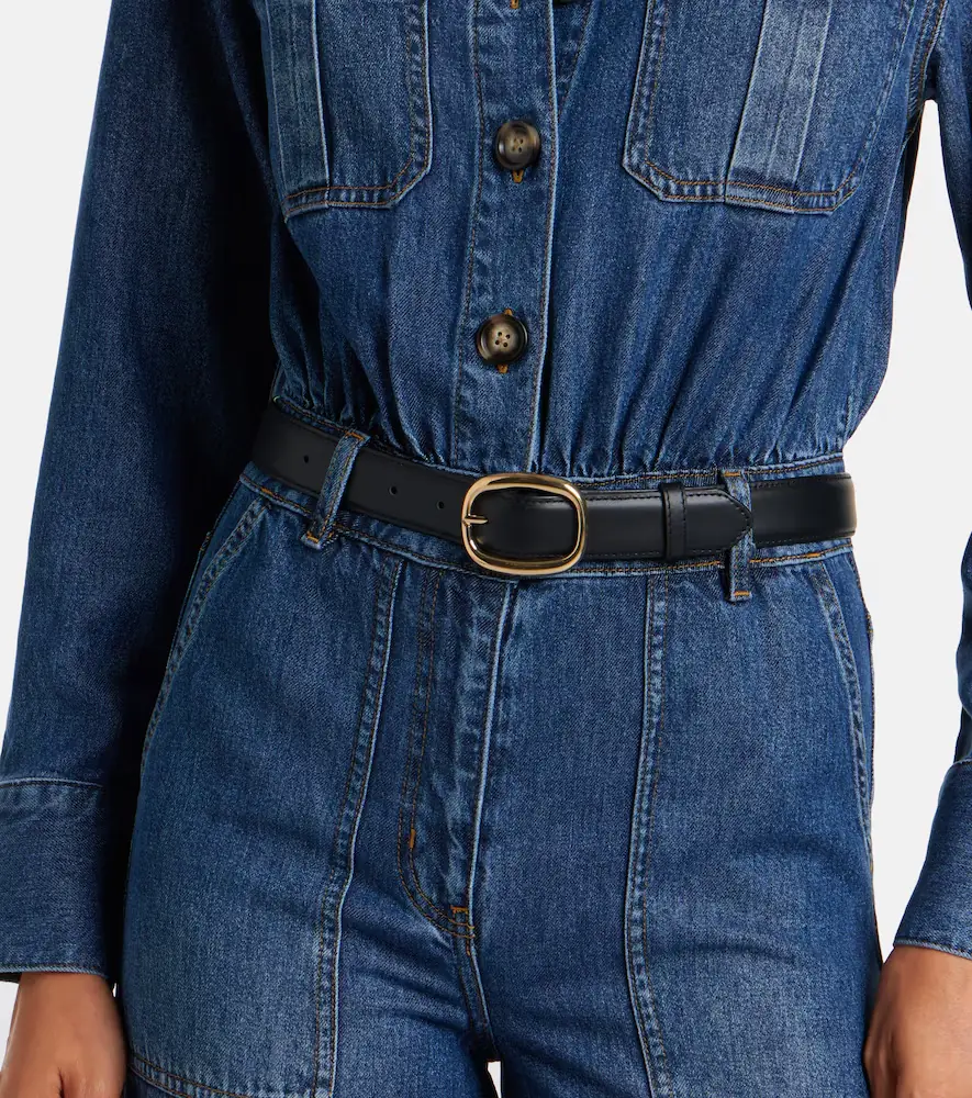 Self-Portrait Belted denim jumpsuit | Thumbnail 2 Self-Portrait Belted denim jumpsuit | Thumbnail 2
