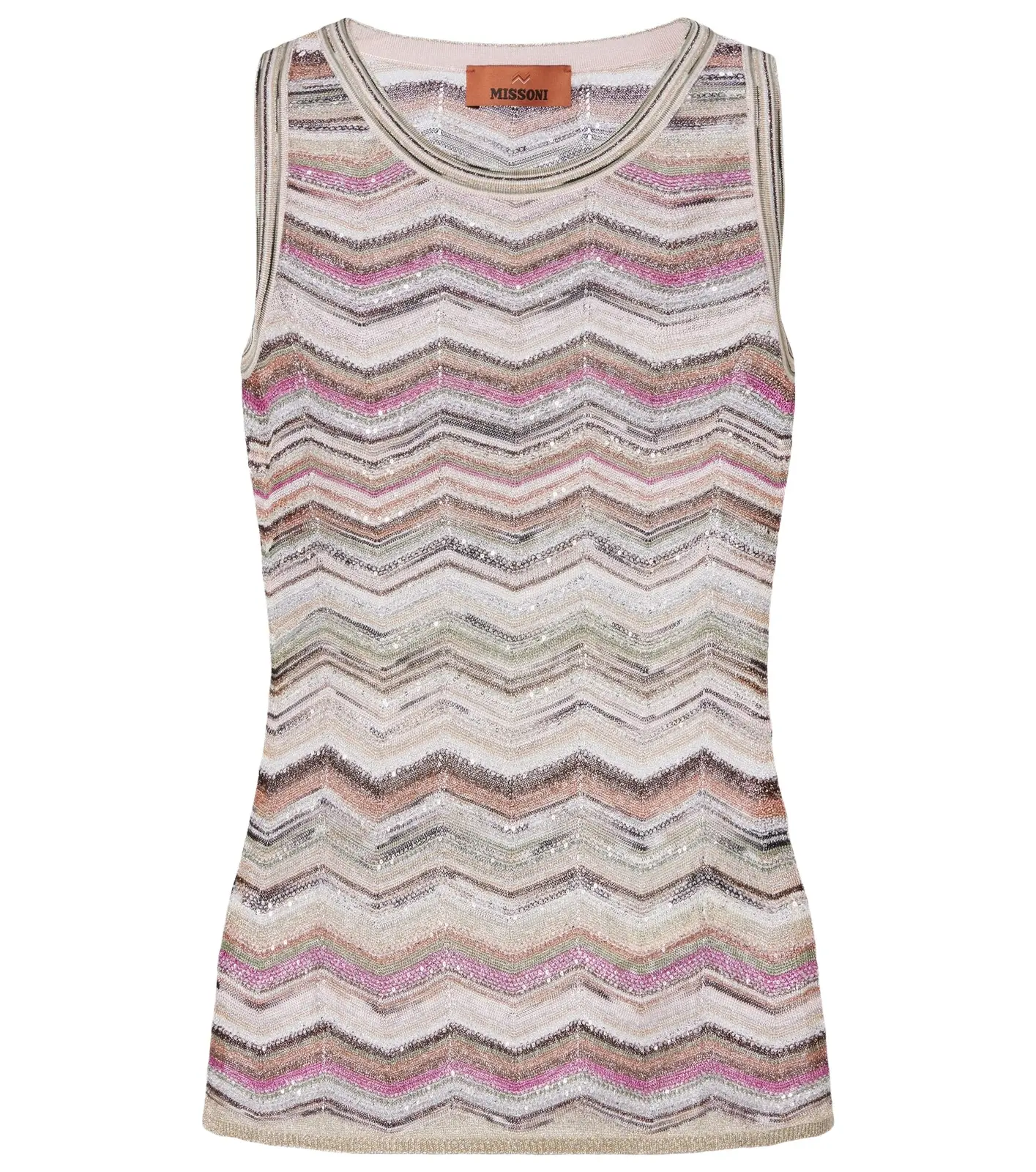 Zigzag sequined lamé top Zigzag sequined lamé top