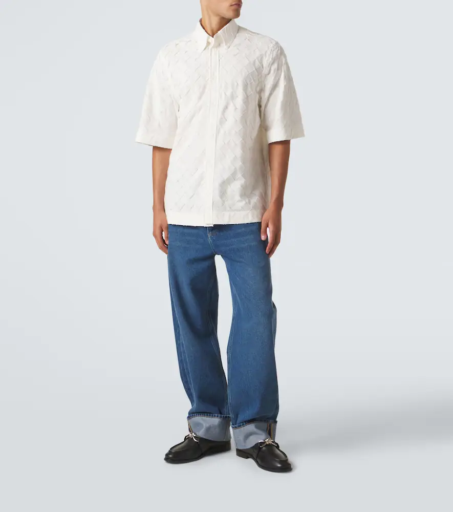 Bottega Veneta Intrecciato cotton poplin shirt | Thumbnail 7