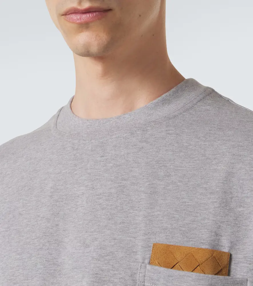 Bottega Veneta Intrecciato cotton-blend jersey T-shirt | Thumbnail 3 Bottega Veneta Intrecciato cotton-blend jersey T-shirt | Thumbnail 3